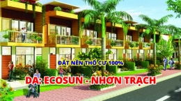 Bán đất nền dự án Ecosun - Nhơn Trạch 120m² ( 1,2 tỷ ) Lh: 0935559858
