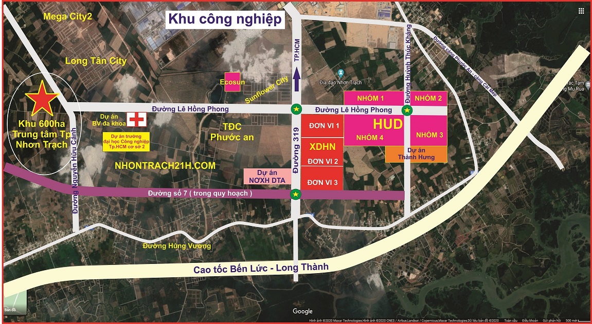 Bản đồ khu trung tâm Tp Nhơn Trạch - Copy