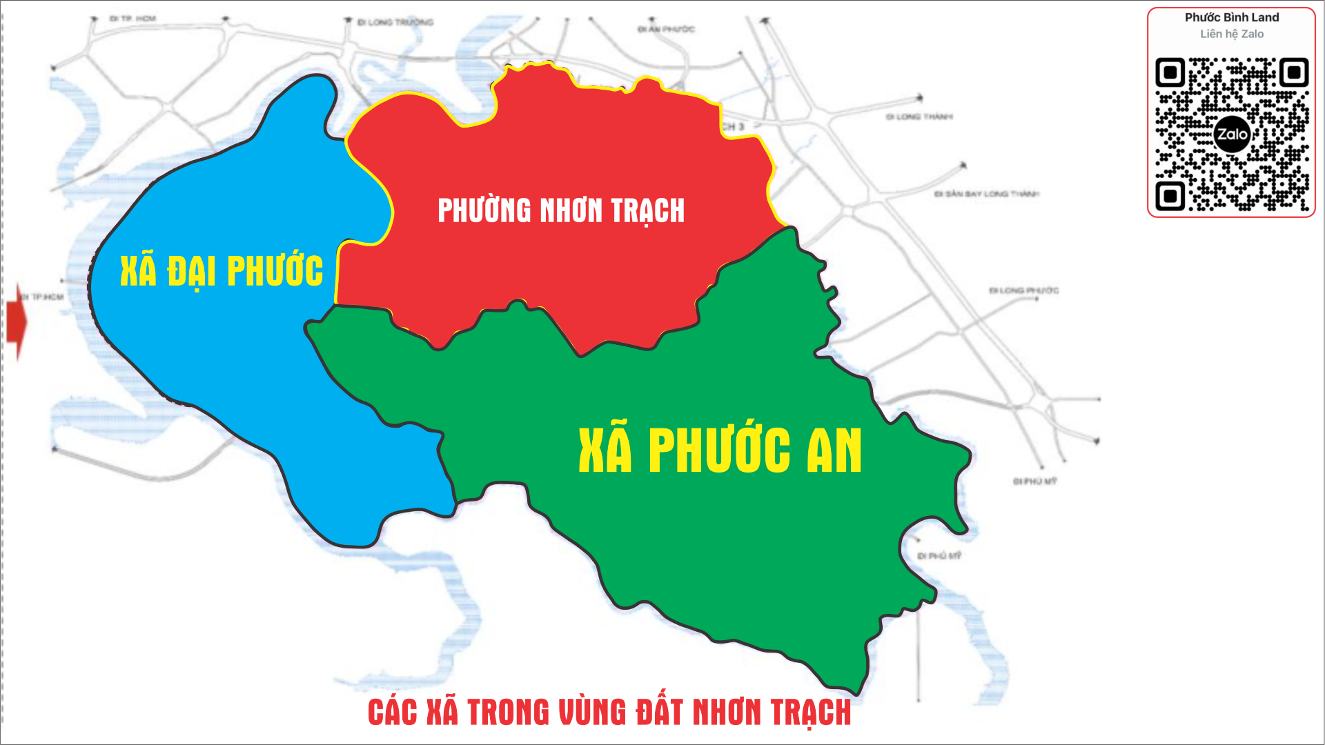 Các xã trong vùng đất Nhơn Trạch