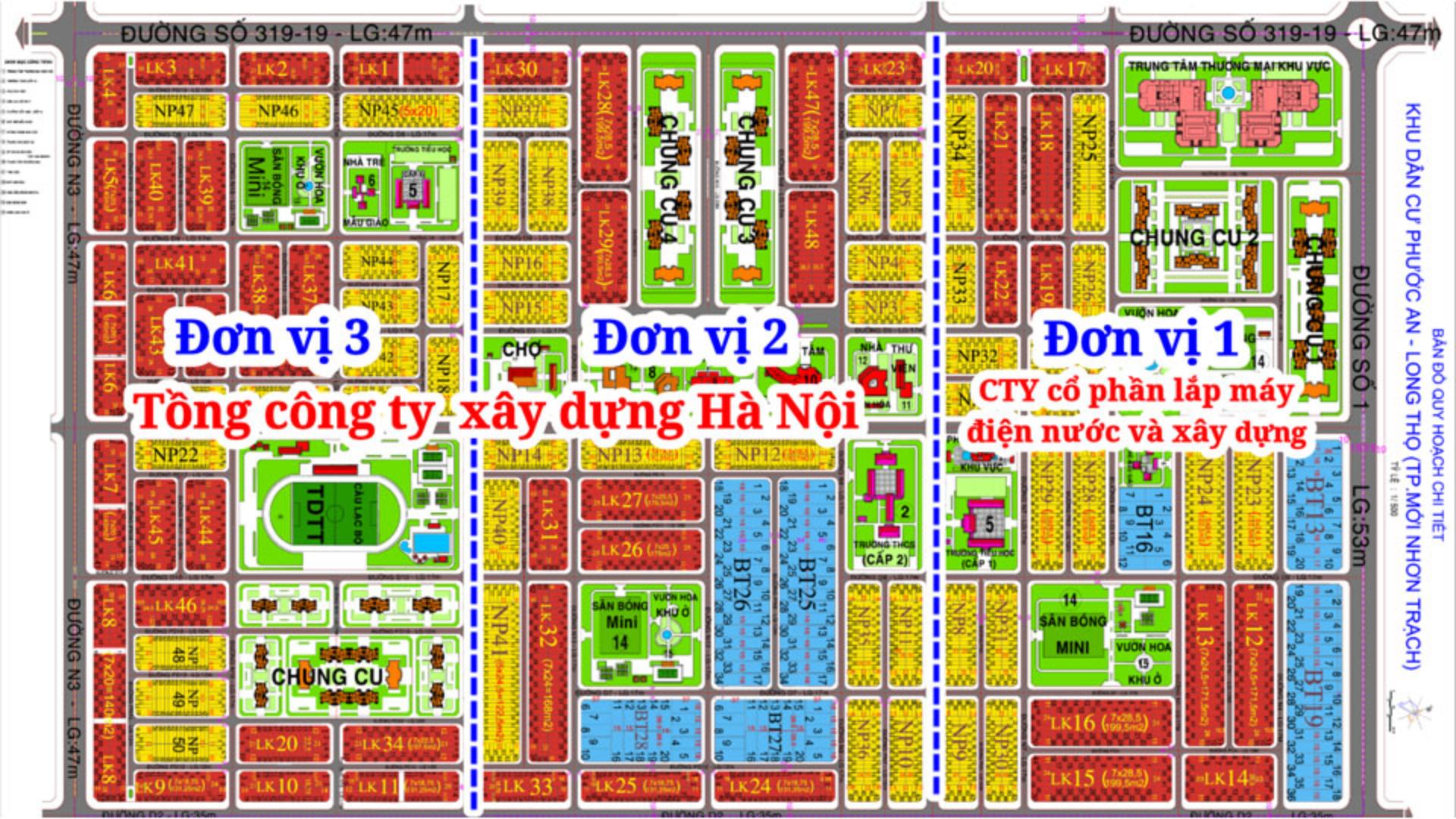 Vị trí các đơn vị