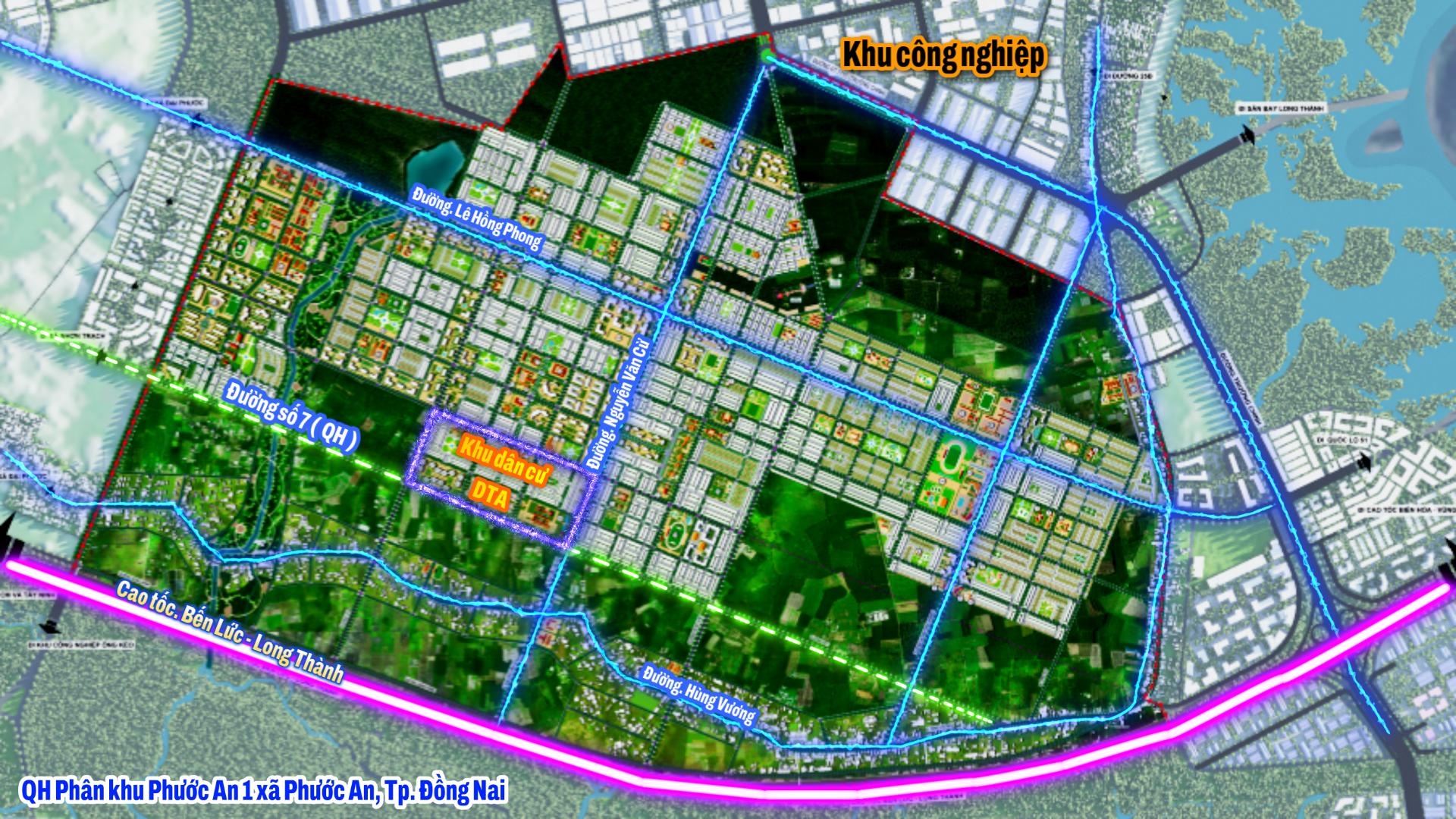 Vị trí DTA trong phân khu PA 1