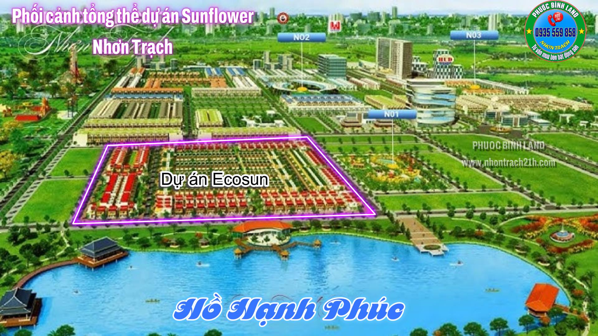 Vị trí Ecosun trên phối cảnh Sunflwer