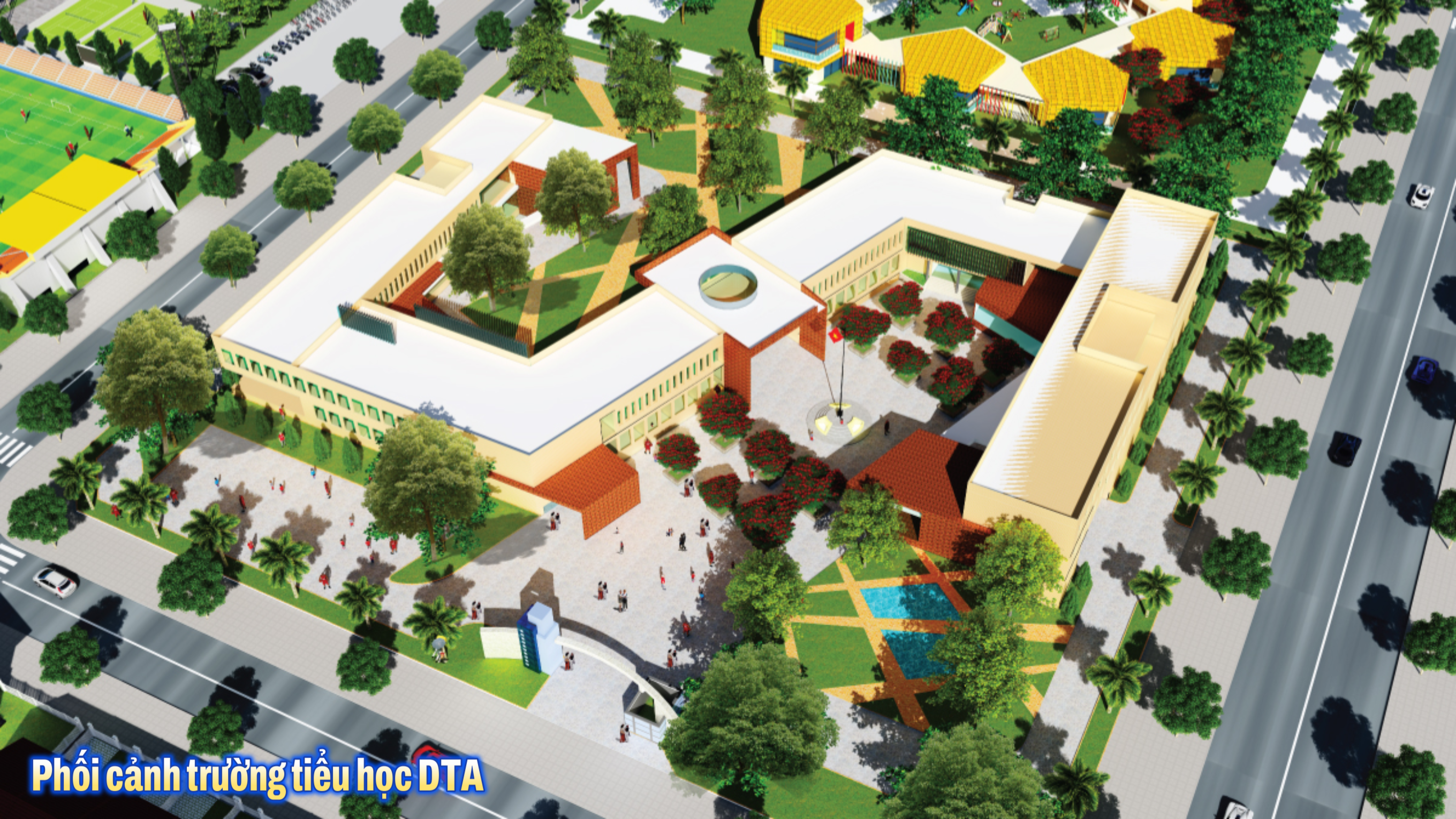 Phối cảnh trường tiểu học DTA