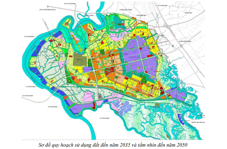 Sơ đồ quy hoạch sử dụng đất đến năm 2035 và tầm nhìn đến năm 2050